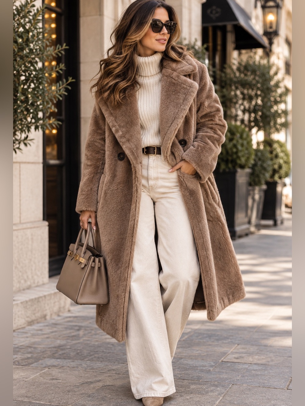 ShopEvelynne Brown Faux Fur Jacket